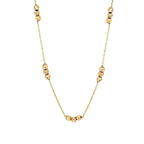 Gold Triple Ball Chain Necklace