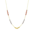Gold Three-Tone Doric Chain Necklace