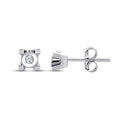 0.08 Carat Diamond Solitaire Earrings