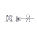 0.08 Carat Diamond Solitaire Earrings