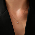 0.50 Carat Diamond Oval Solitaire Necklace