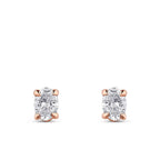 1.10 Carat Diamond Oval Solitaire Earrings