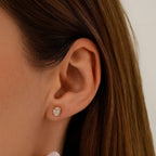 1.10 Carat Diamond Oval Solitaire Earrings