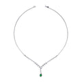 1,83 Carat Diamond Emerald Neckband