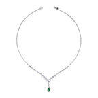 1,83 Carat Diamond Emerald Neckband