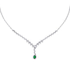 1,83 Carat Diamond Emerald Neckband