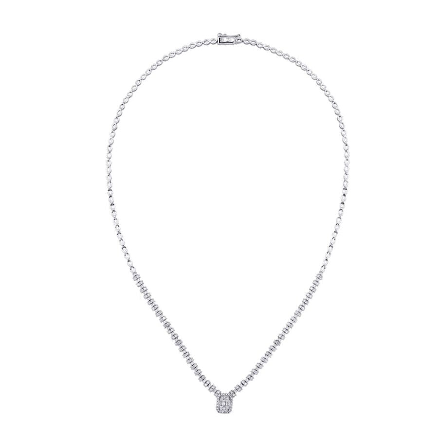 1,56 Carat Diamond Baguette Neckband