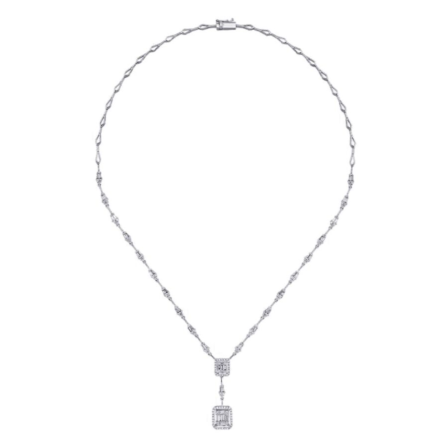 2.39 Carat Diamond Baguette Neckband