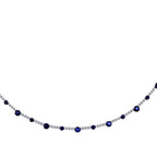 5,66 Carat Diamond Sapphire Neckband