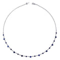 5,66 Carat Diamond Sapphire Neckband