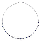 5,66 Carat Diamond Sapphire Neckband