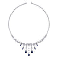9,87 Carat Diamond Sapphire Neckband