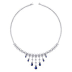 9,87 Carat Diamond Sapphire Neckband