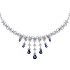 9,87 Carat Diamond Sapphire Neckband