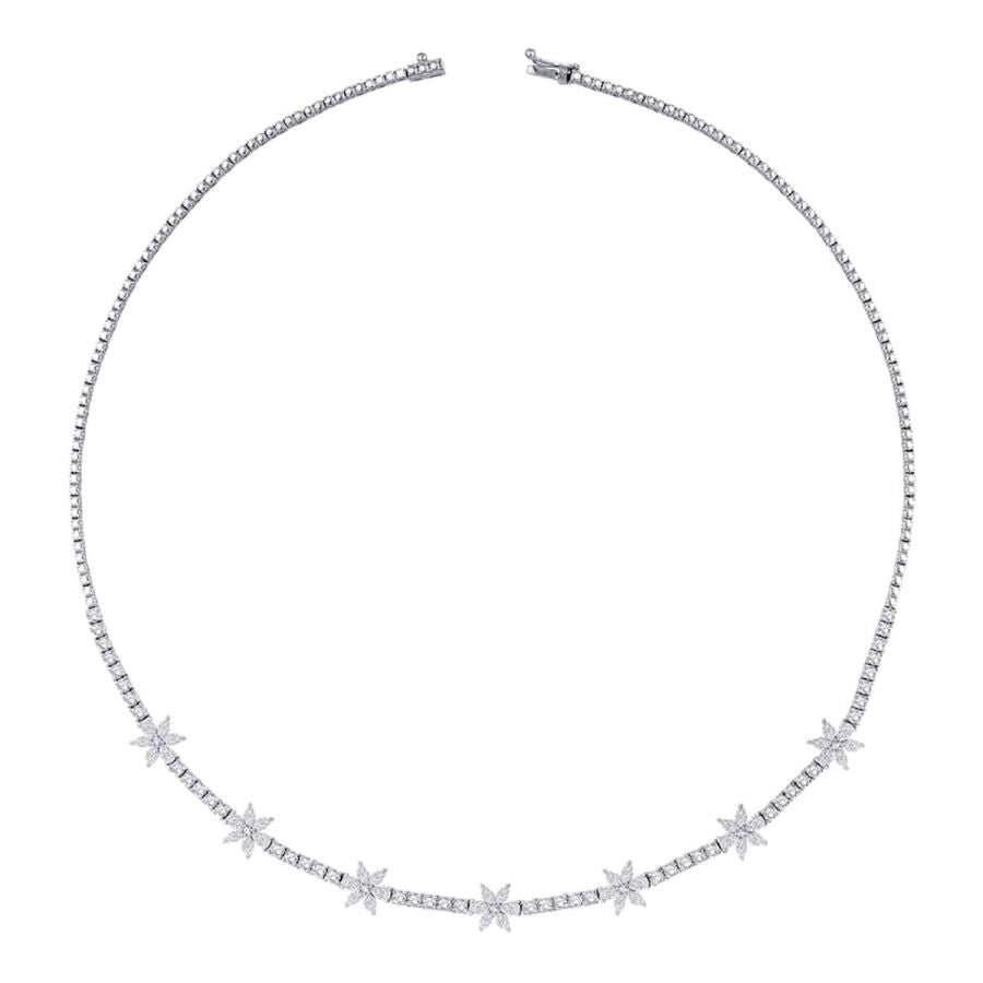 4.88 Carat Diamond Flower Neckband