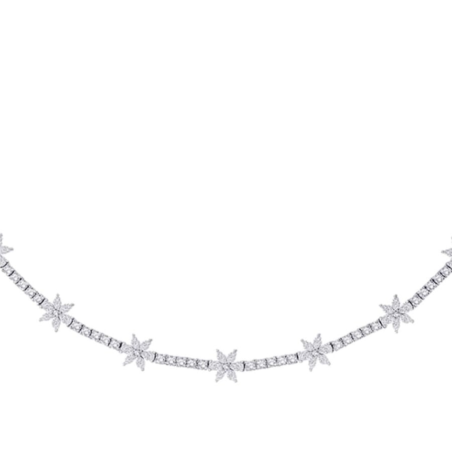 4.88 Carat Diamond Flower Neckband