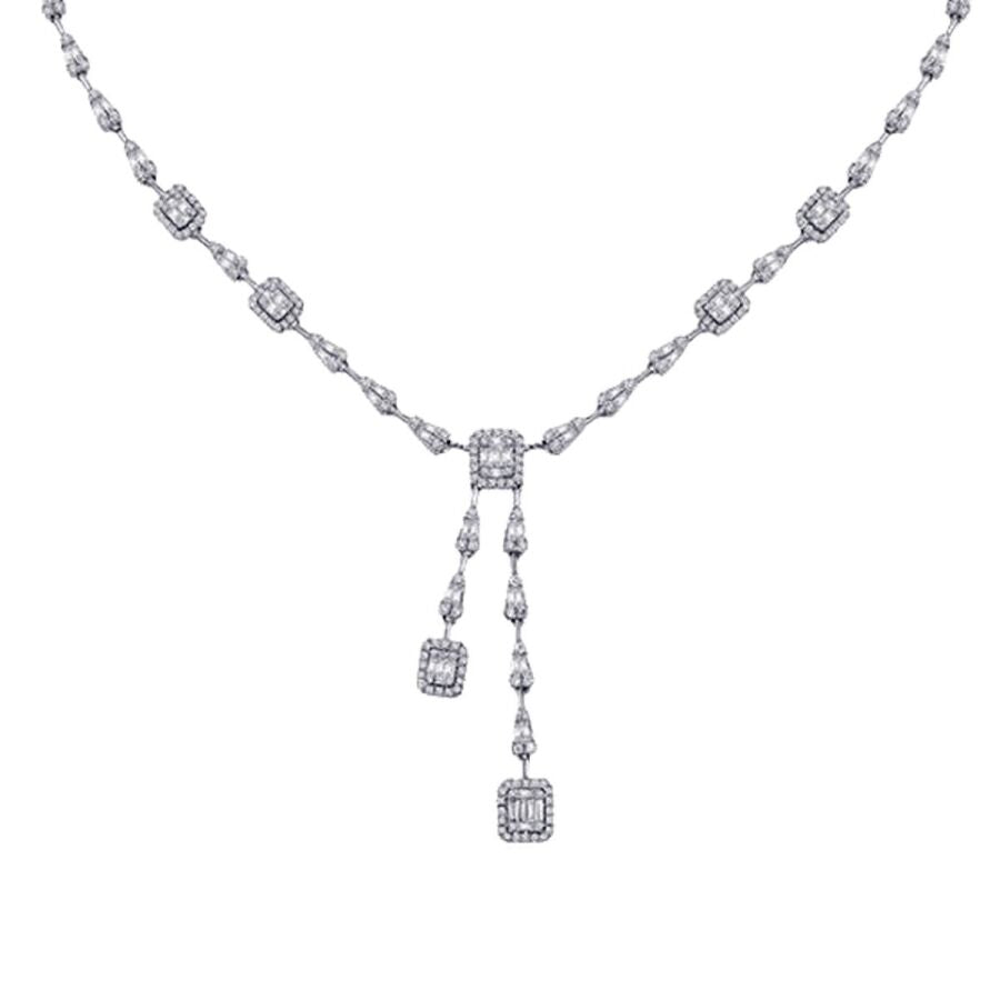 3.00 Carat Diamond Baguette Neckband