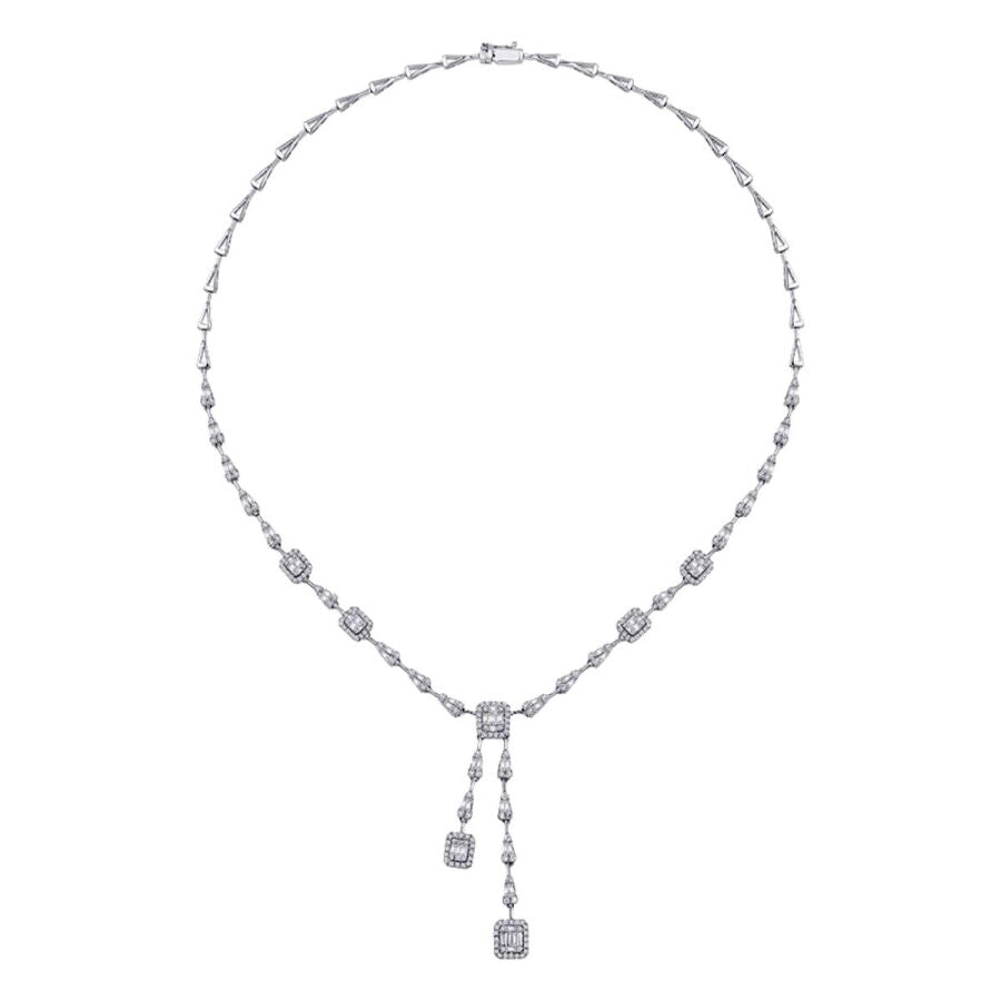 3.00 Carat Diamond Baguette Neckband
