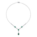 2,84 Carat Diamond Emerald Neckband