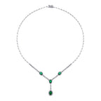 2,84 Carat Diamond Emerald Neckband
