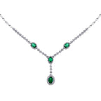 2,84 Carat Diamond Emerald Neckband