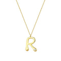 0,02 Carat Diamond R Letter Necklace