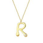 0,02 Carat Diamond R Letter Necklace
