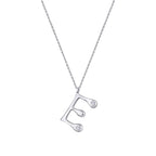 0,04 Carat Diamond E Letter Necklace