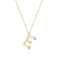0,04 Carat Diamond E Letter Necklace