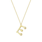 0,04 Carat Diamond E Letter Necklace