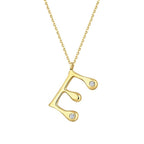 0,04 Carat Diamond E Letter Necklace
