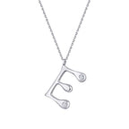 0,04 Carat Diamond E Letter Necklace