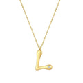 0,02 Carat Diamond L Letter Necklace
