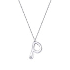 0,02 Carat Diamond P Letter Necklace