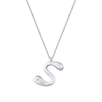 0,02 Carat Diamond S Letter Necklace