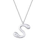 0,02 Carat Diamond S Letter Necklace