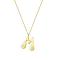 0,04 Carat Diamond M Letter Necklace