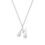 0,04 Carat Diamond M Letter Necklace