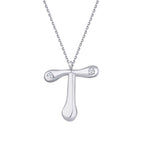 0,04 Carat Diamond T Letter Necklace
