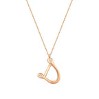 0,04 Carat Diamond Letter D  Necklace