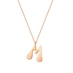 0,04 Carat Diamond Letter M  Necklace