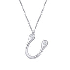 0,04 Carat Diamond U Letter Necklace