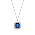 6,04 Carat Diamond Sapphire Necklace