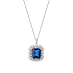 6,04 Carat Diamond Sapphire Necklace
