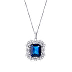 6,04 Carat Diamond Sapphire Necklace