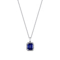 1,67 Carat Diamond Sapphire Necklace