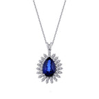 1,29 Carat Diamond Sapphire Necklace