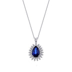 1,29 Carat Diamond Sapphire Necklace