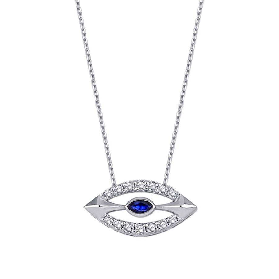 0,29 Carat Diamond Sapphire Necklace