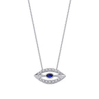 0,29 Carat Diamond Sapphire Necklace